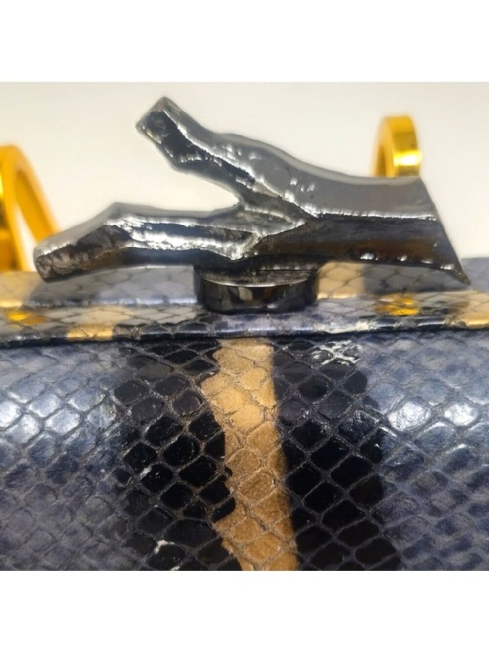 Diane Von Furstenberg Python Leather Clutch - Picture 4 of 9